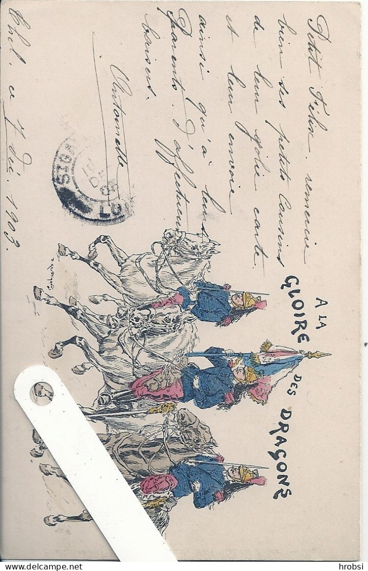 Illustrateur Kauffmann Paul, à La Gloire Des Dragons, Militaire - Kauffmann, Paul
