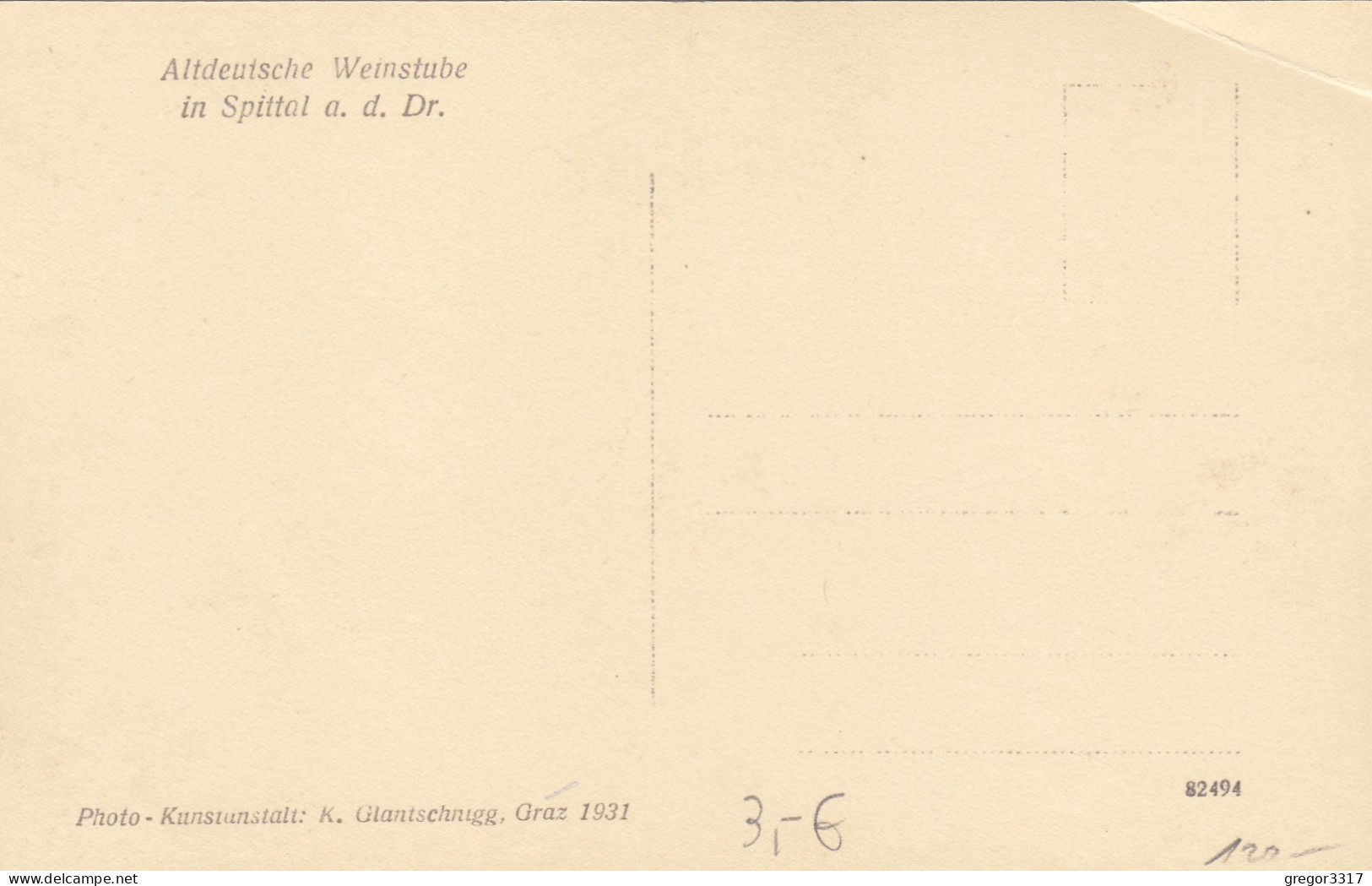 E2520) Altdeutsche WEINSTUBE In SPITTAL A. D. Drau - Alte FOTO AK - Innenansicht 1931 - Spittal An Der Drau