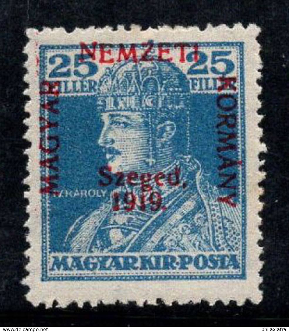 Hongrie 1919 Mi. 24 Neuf * MH 100% Signé Szeged, Nemzeti, 25 Kr - Szeged