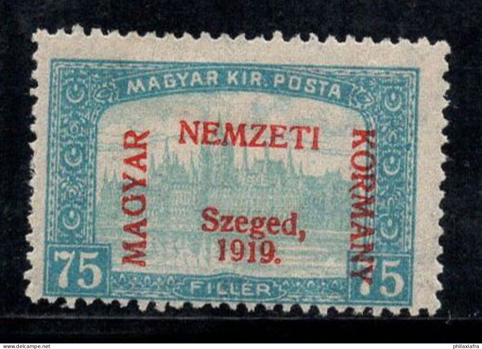 Hongrie 1919 Mi. 14 Neuf * MH 100% Signé Szeged, Nemzeti, 25 F - Szeged