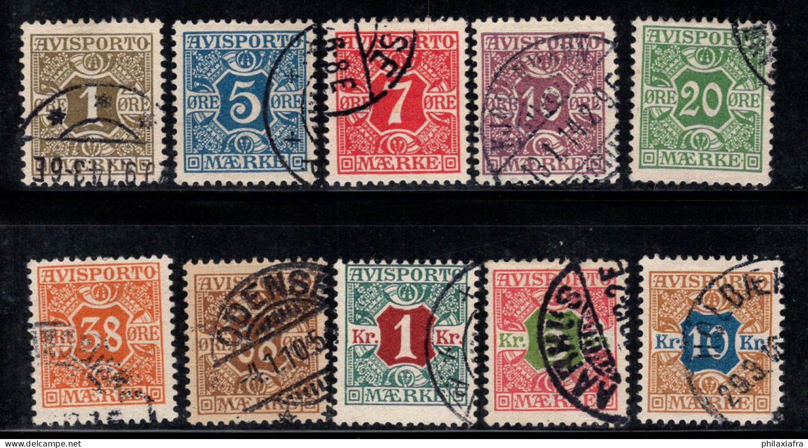 Danemark 1907 Mi. 1X-10X Oblitéré 100% MARKE EXPÉDITION Service - Used Stamps