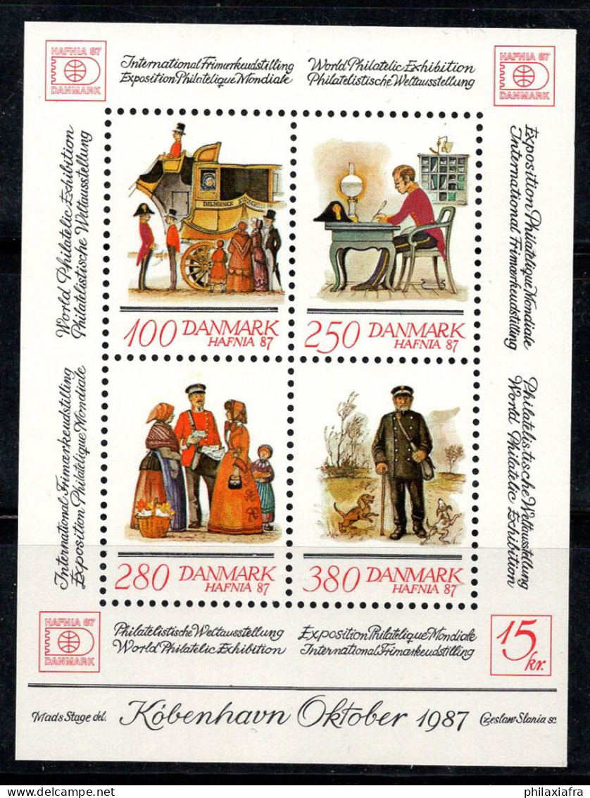 Danemark 1986 Mi. Bl. 6 Bloc Feuillet 100% Neuf ** HAFNIA, Courrier - Blocchi & Foglietti