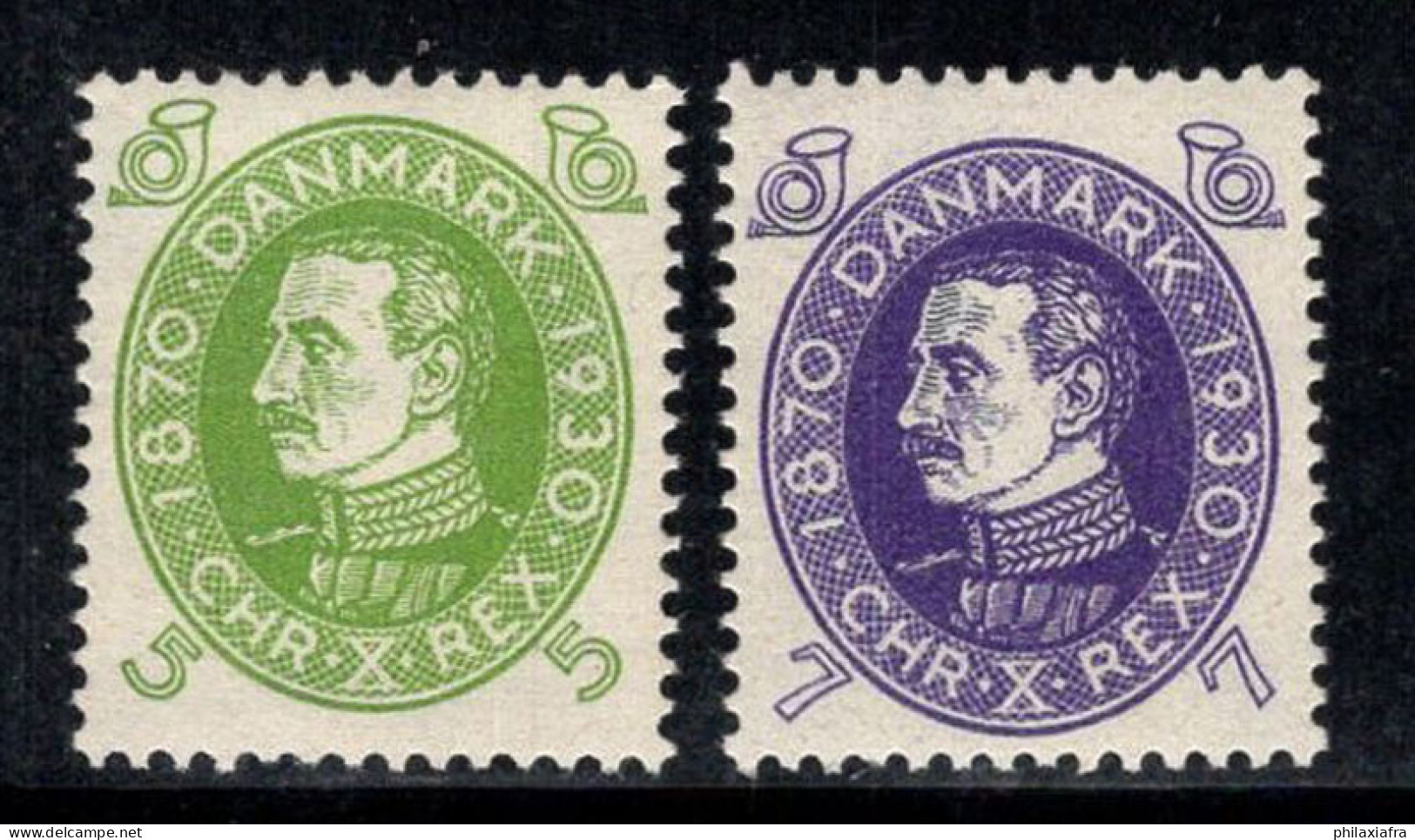 Danemark 1930 Mi. 185-186 Neuf ** 100% Roi Christian X - Poste Aérienne