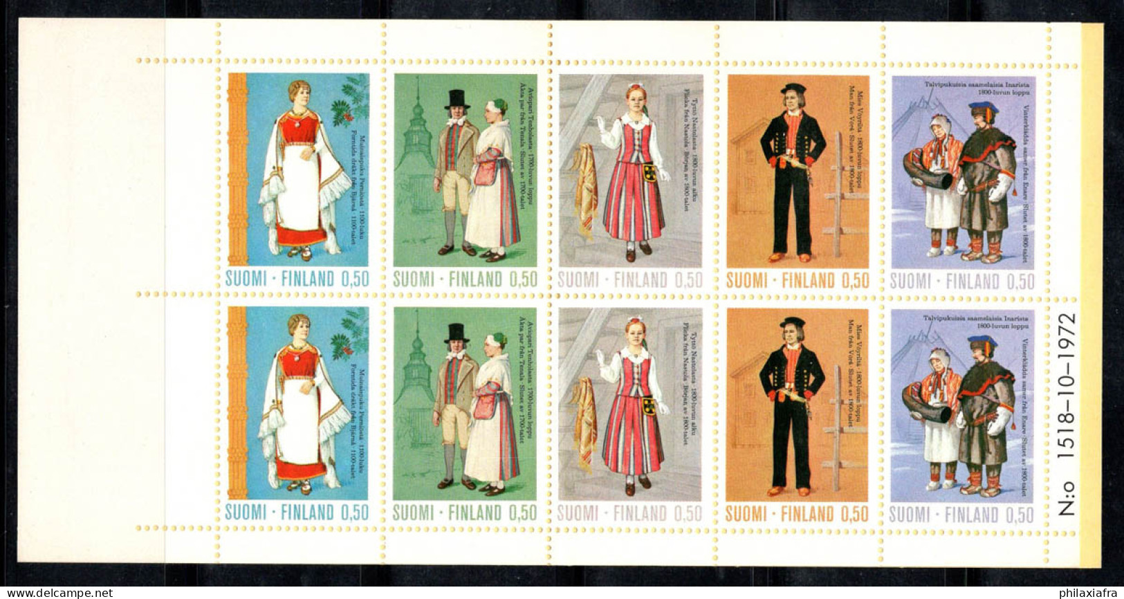 Finlande 1972 Mi. MH 6 Carnet 100% Neuf ** Costumes Traditionnels - Markenheftchen