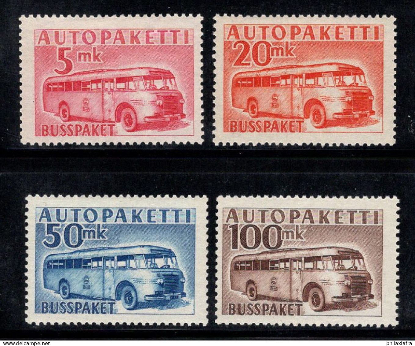 Finlande 1952 Mi. 6-9 Neuf * MH 100% Colis Postaux Bus - Colis Par Autobus