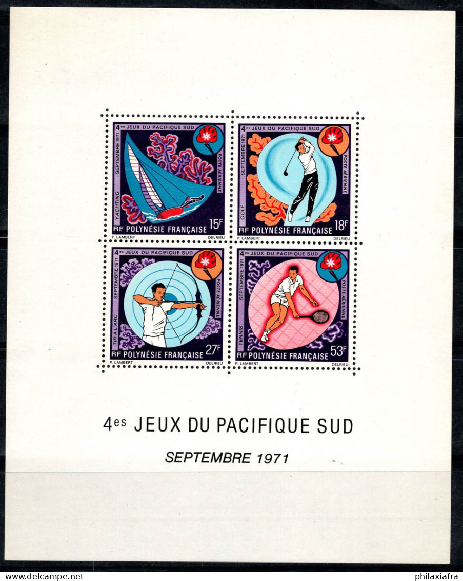 Polynésie Française 1971 Yv. 2 Bloc Feuillet 100% Neuf ** Sport - Blokken & Velletjes