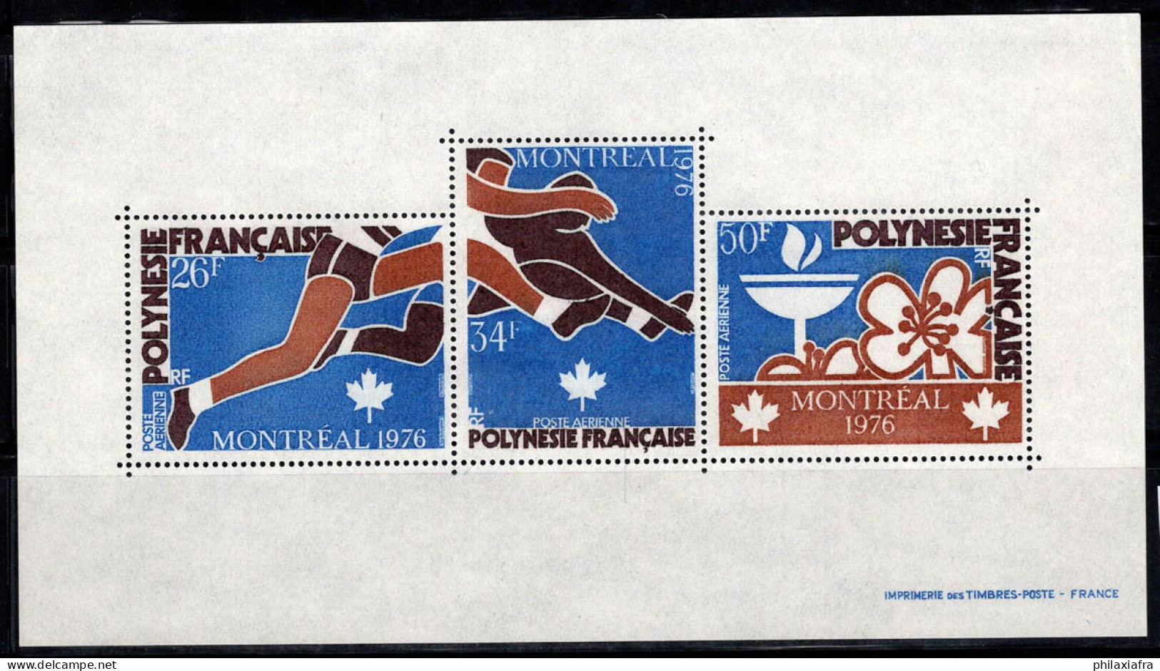 Polynésie Française 1976 Yv. 3 Bloc Feuillet 100% Neuf ** Jeux Olympiques, Sports - Blocs-feuillets