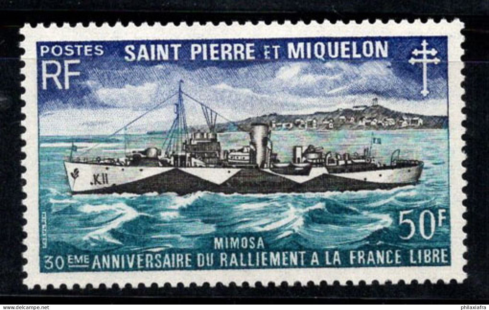 Saint-Pierre-et-Miquelon 1971 Yv. 416 Neuf ** 100% Navires, 50 F - Nuevos
