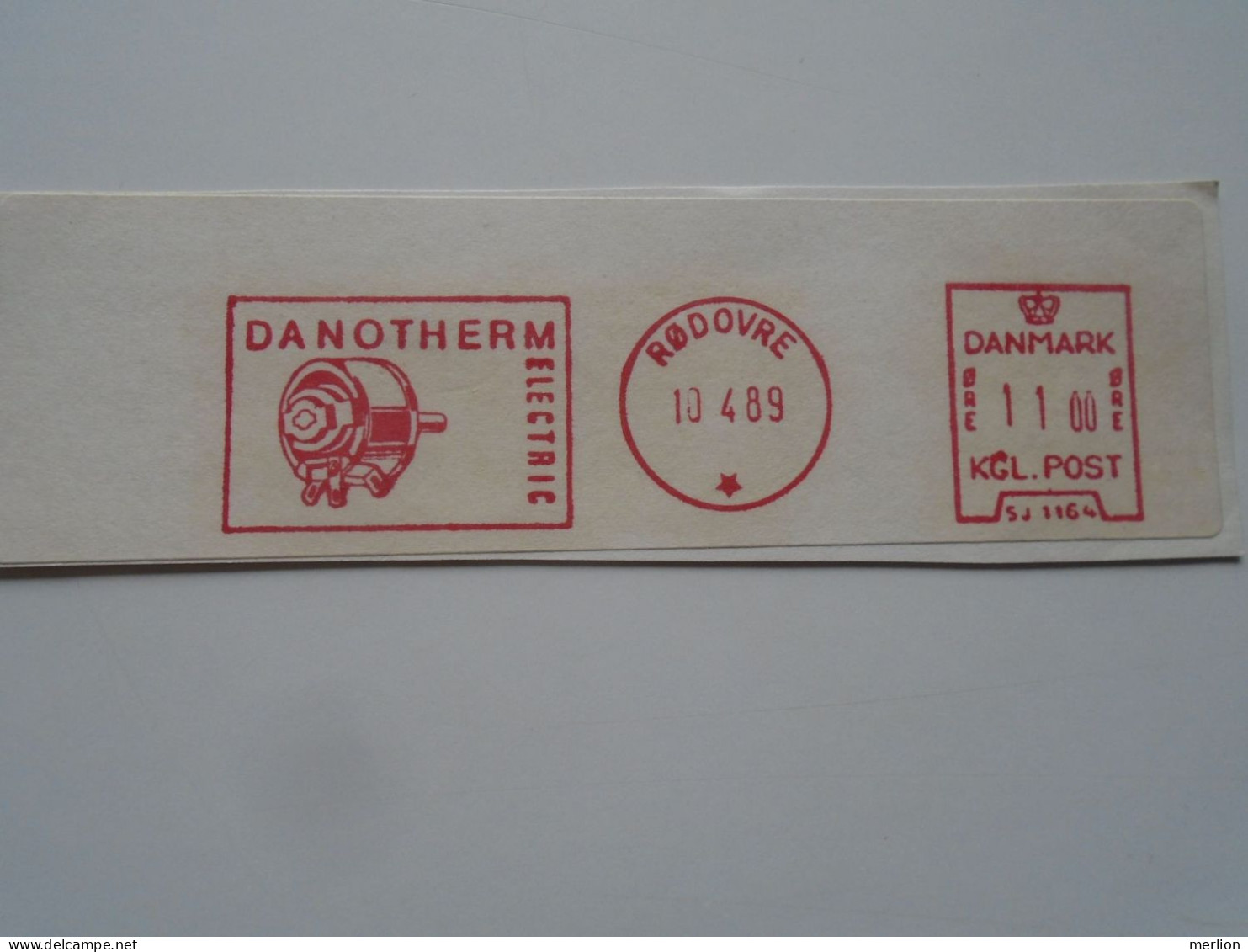 D200337  Red  Meter Stamp - EMA - Freistempel  - Denmark -Danmark - Danotherm Electric - Rodovre 1989 Electro - Machines à Affranchir (EMA)