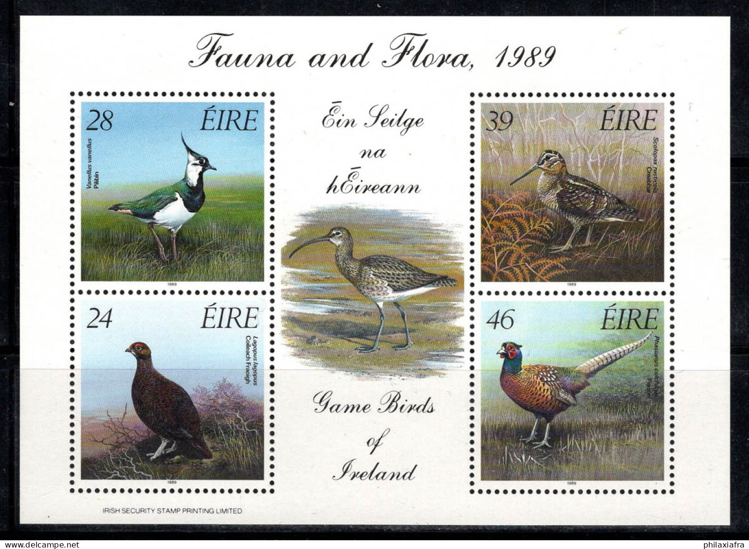 Irlande 1989 Mi. Bl.7 Bloc Feuillet 100% Neuf ** Oiseaux Chassables - Hojas Y Bloques