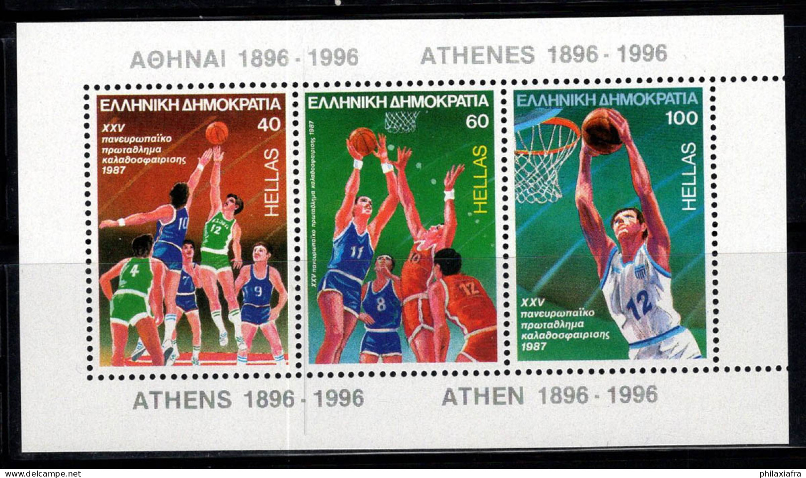 Grèce 1987 Mi. Bl.6 Bloc Feuillet 100% Neuf ** Basket-ball - Blokken & Velletjes