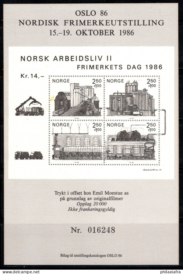 Norvège 1986 Mi. Bl.6 Bloc Feuillet 100% Neuf ** Spécial, Entrepôts Industriels - Blocs-feuillets