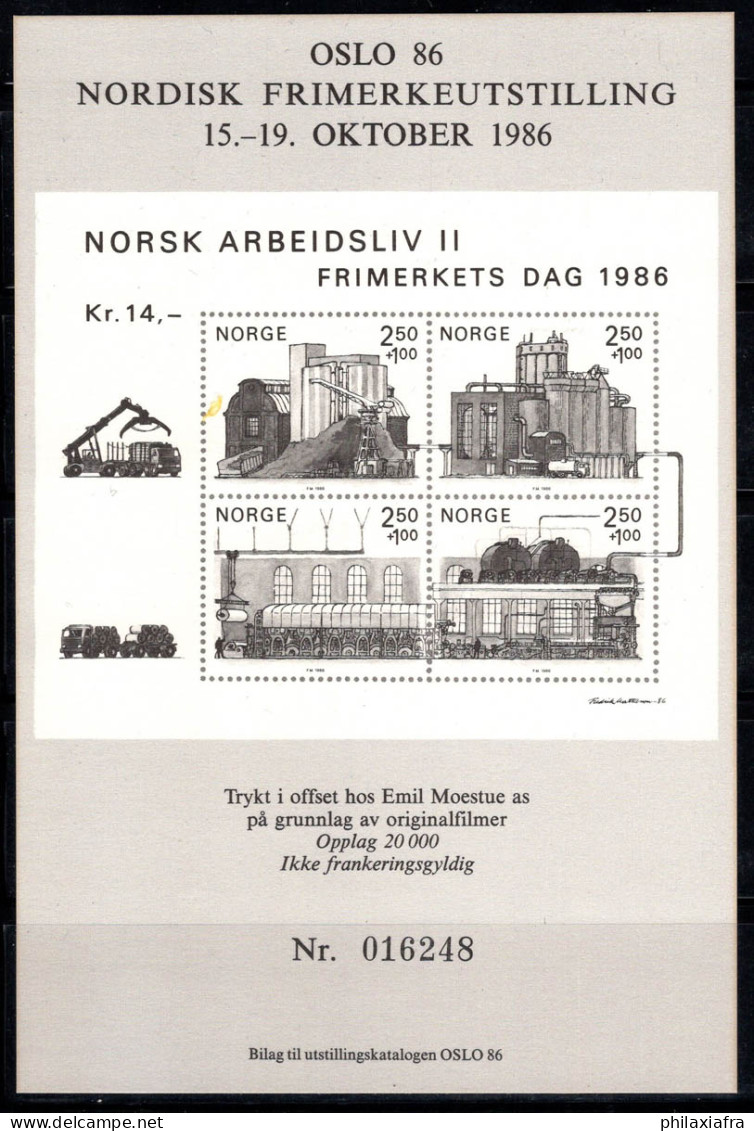 Norvège 1986 Mi. Bl.6 Bloc Feuillet 100% Neuf ** Spécial, Entrepôts Industriels - Blocchi & Foglietti