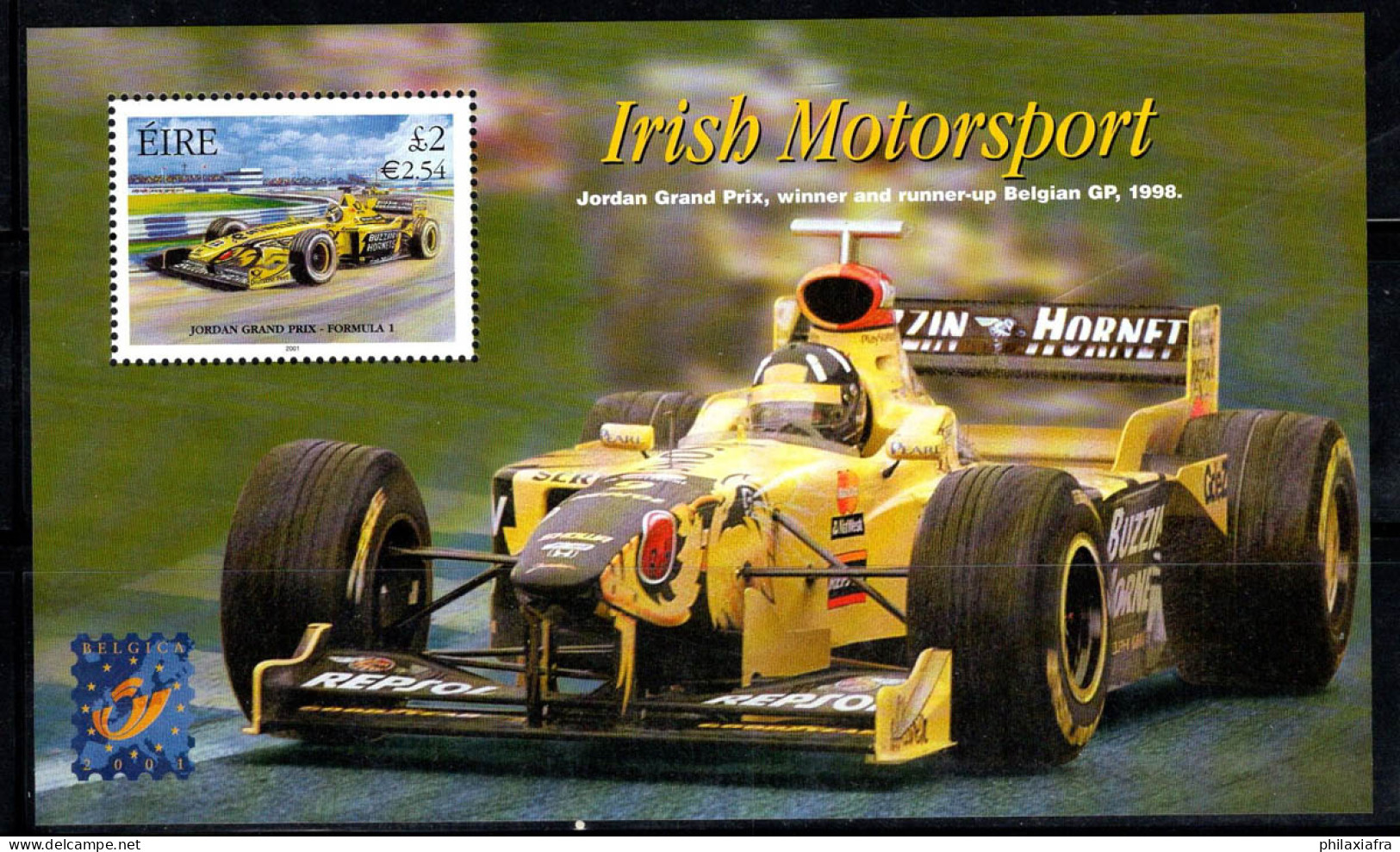 Irlande 2001 Mi. Bl.38 I Bloc Feuillet 100% Neuf ** 2 £,Formule 1,Belgica - Blocchi & Foglietti