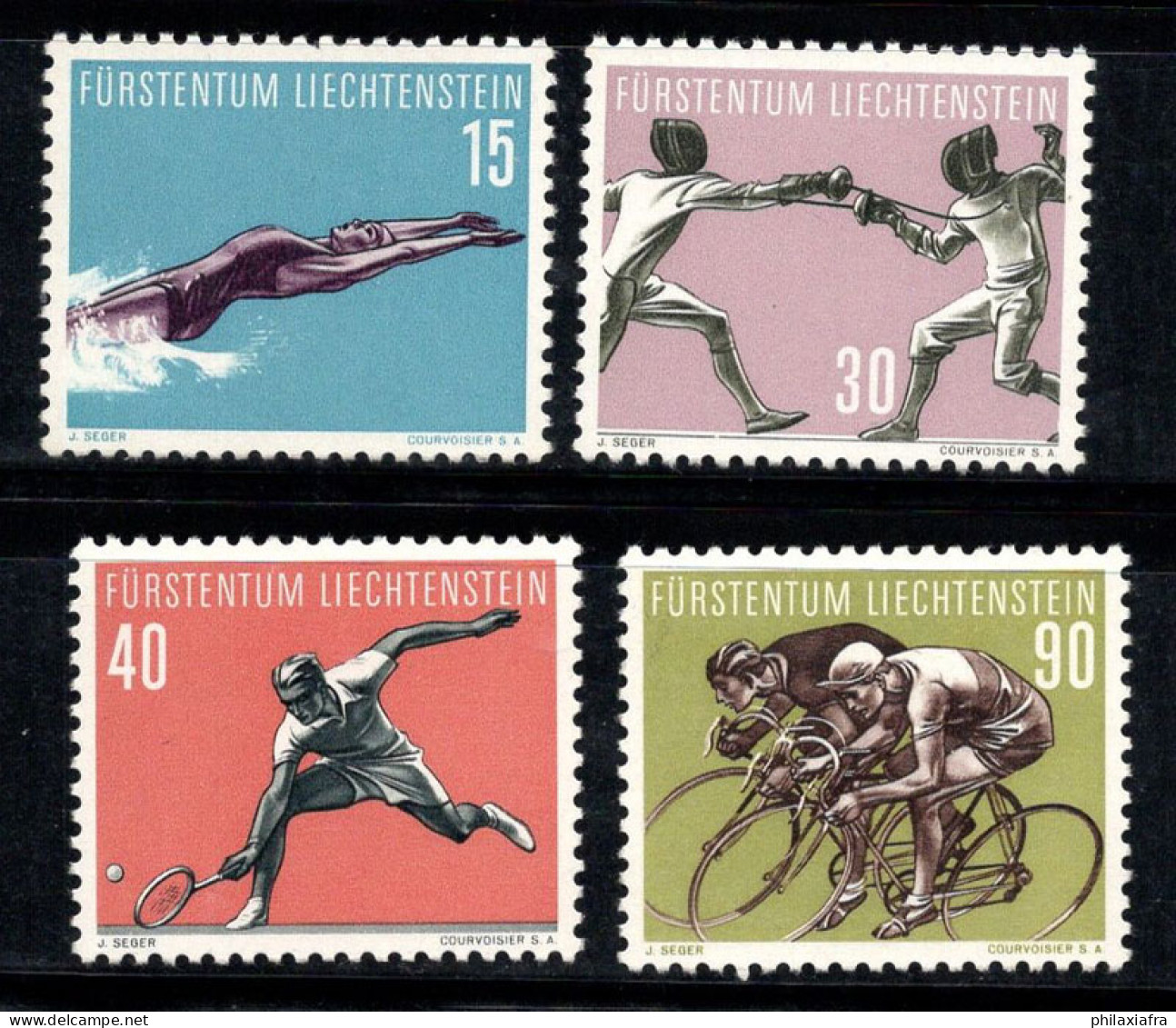 Liechtenstein 1958 Mi. 365-368 Neuf ** 100% Sport - Ungebraucht