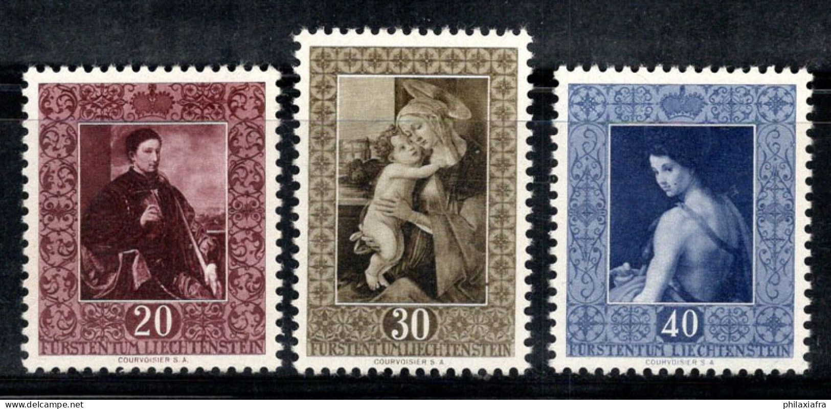 Liechtenstein 1952 Mi. 306-308 Neuf ** 100% Signé Raybaudi, Art, Peintures - Ungebraucht