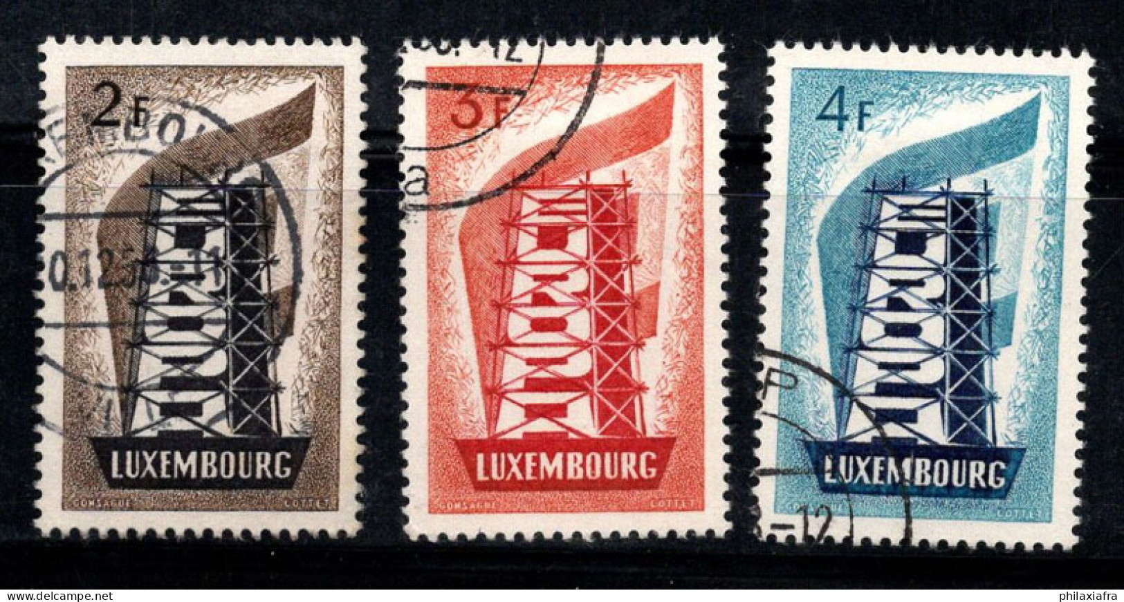 Luxembourg 1956 Mi. 555-557 Oblitéré 100% Europe Cept - Oblitérés