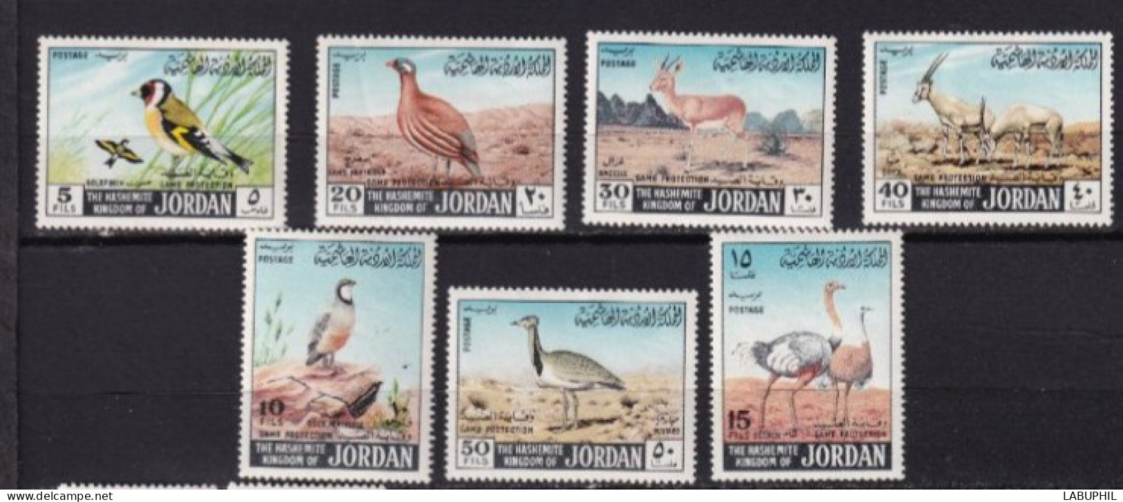 JORDANIE MNH ** 1968 Faune Oiseaux Birds Mamiferes - Jordanie
