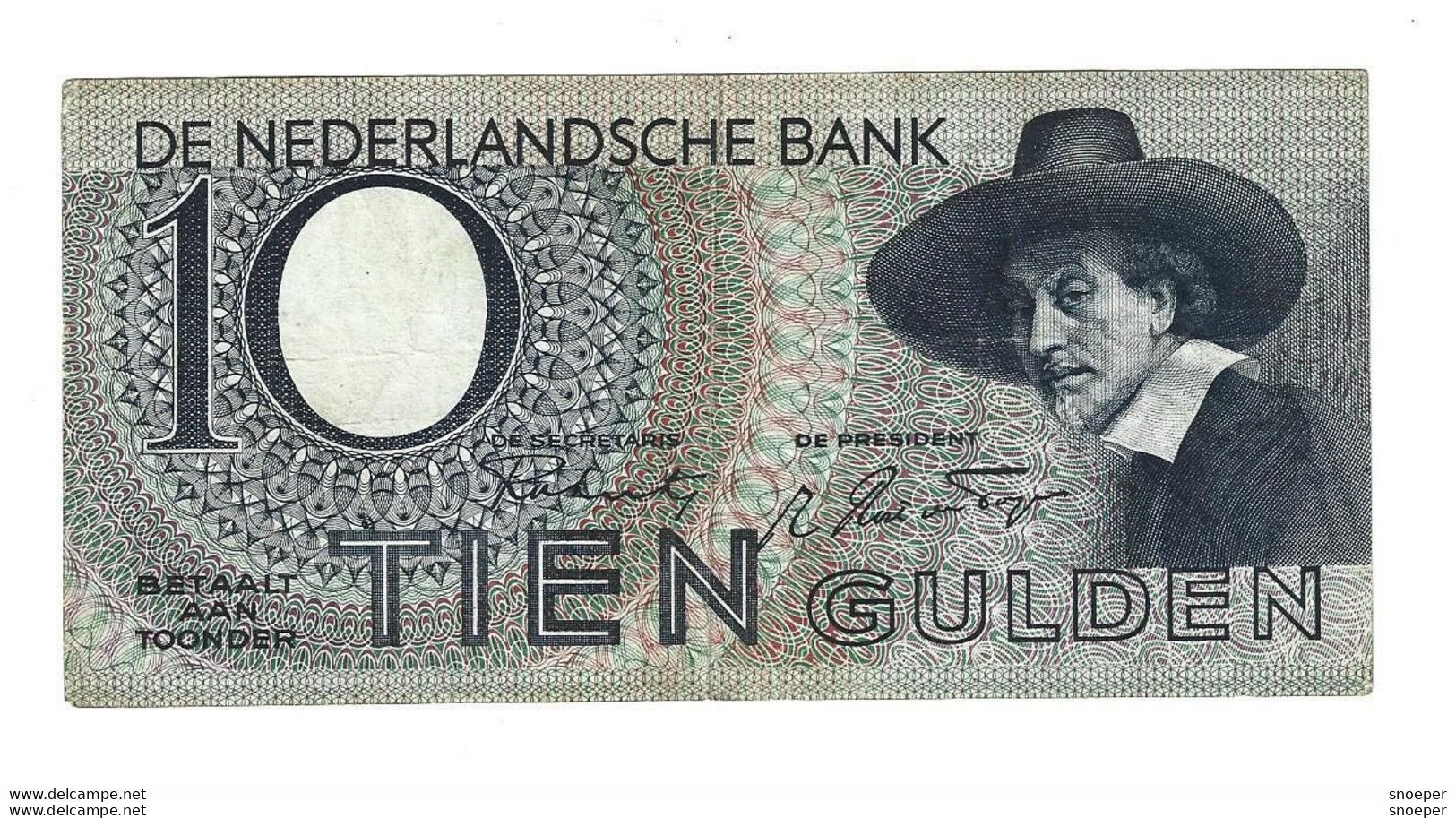 * NETHERLANDS 10 GULDEN 1944   60 - 5 Florín Holandés (gulden)