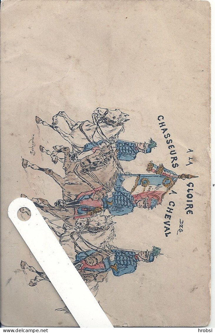 Illustrateur Kauffmann Paul, à La Gloire Des Chasseurs à Cheval,  Militaire, N/B - Kauffmann, Paul