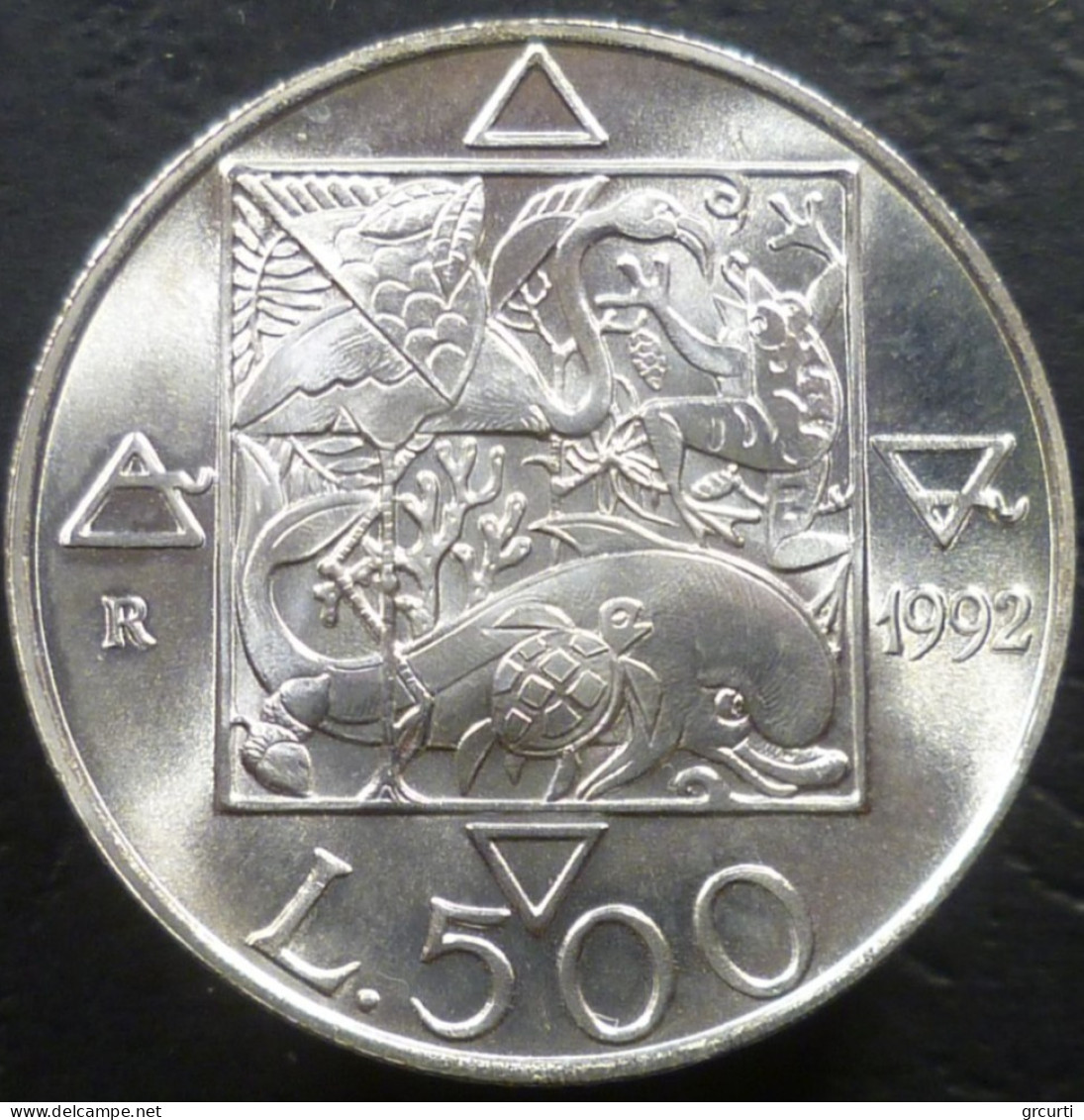 Italia - 500 Lire 1992 - Flora E Fauna - II Emissione - Gig# 453 - KM# 154 - 500 Lire