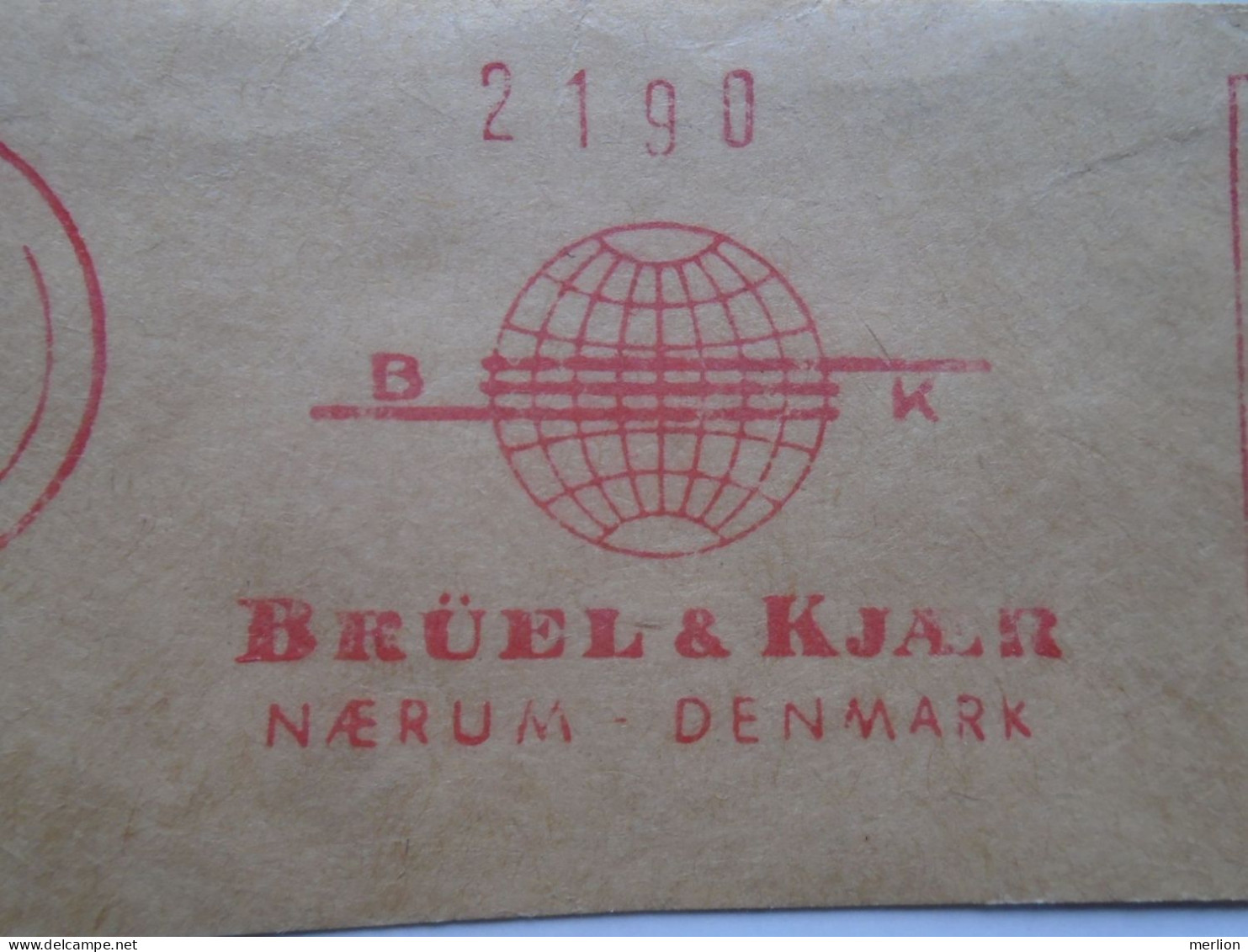 D200341  Red  Meter Stamp Cut- EMA - Freistempel  - Denmark -Danmark - NAERUM- Brüel & Kjaer 1964 - Máquinas Franqueo (EMA)