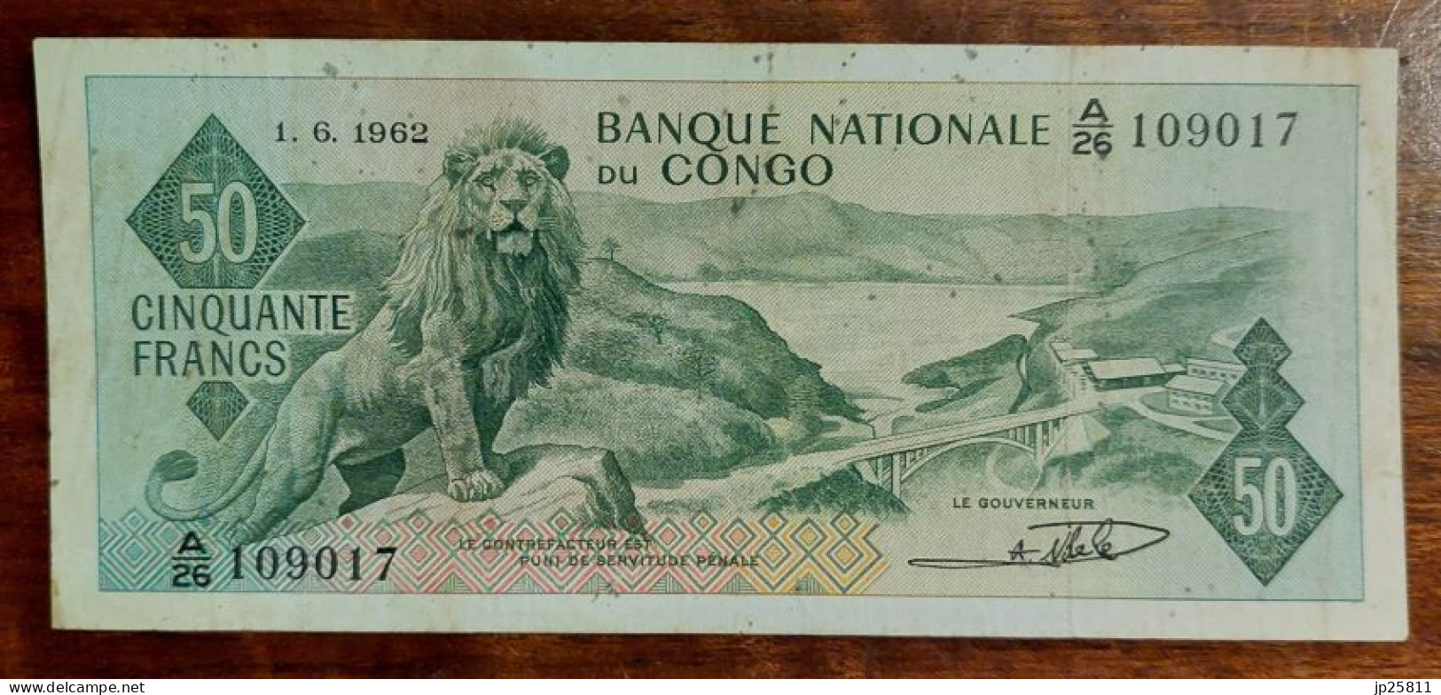 Congo 50 Francs 1962 - République Démocratique Du Congo & Zaïre