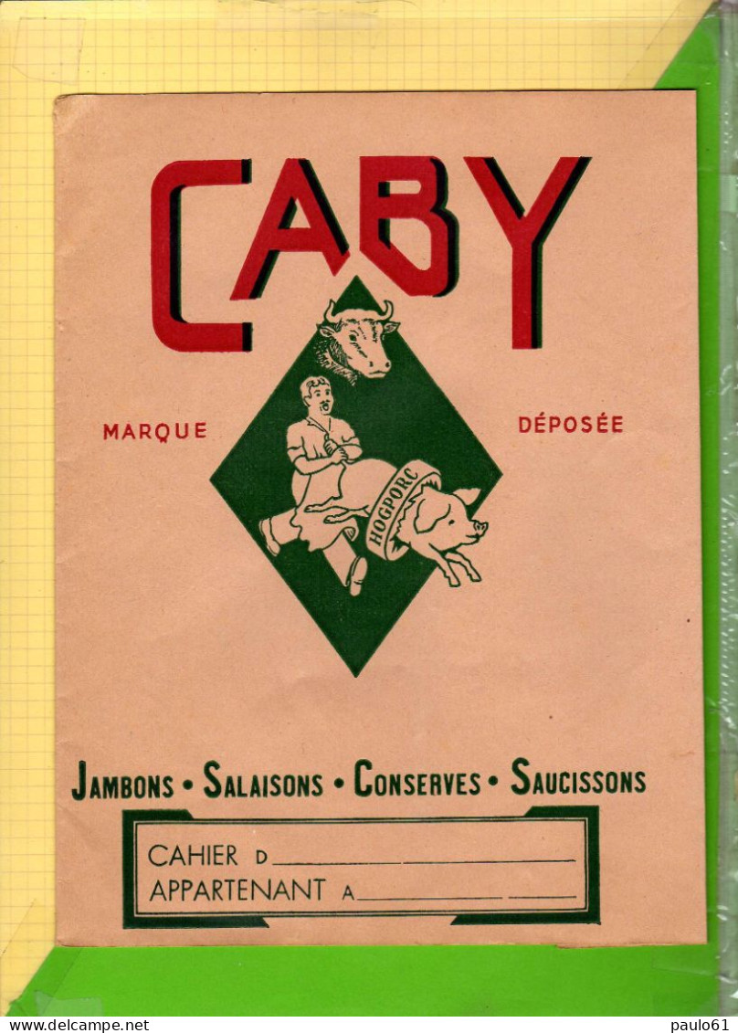 Protege Cahier CABY  Jambons Conserves Saucissons - Protège-cahiers
