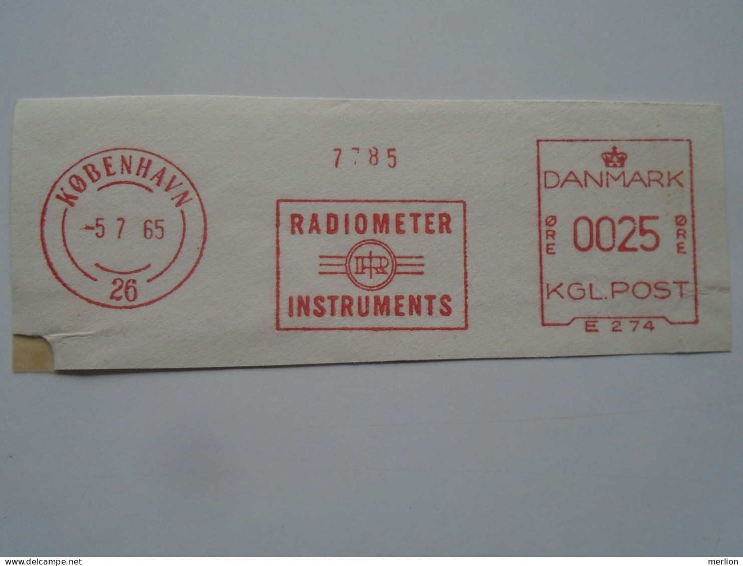 D200344 Red  Meter Stamp - EMA - Freistempel  - Denmark - Kobenhavn 1965  -Radio Radiometer Instruments - Electro - Macchine Per Obliterare (EMA)