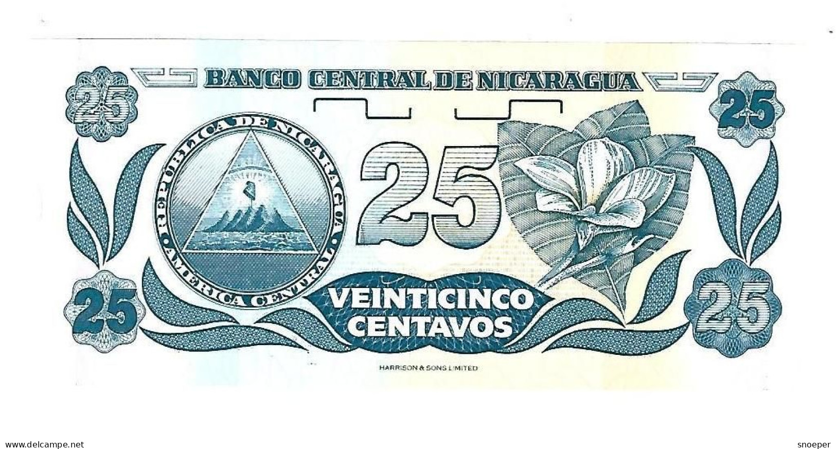 *nicaragua  25 Centavos  1991   170   Unc - Nicaragua