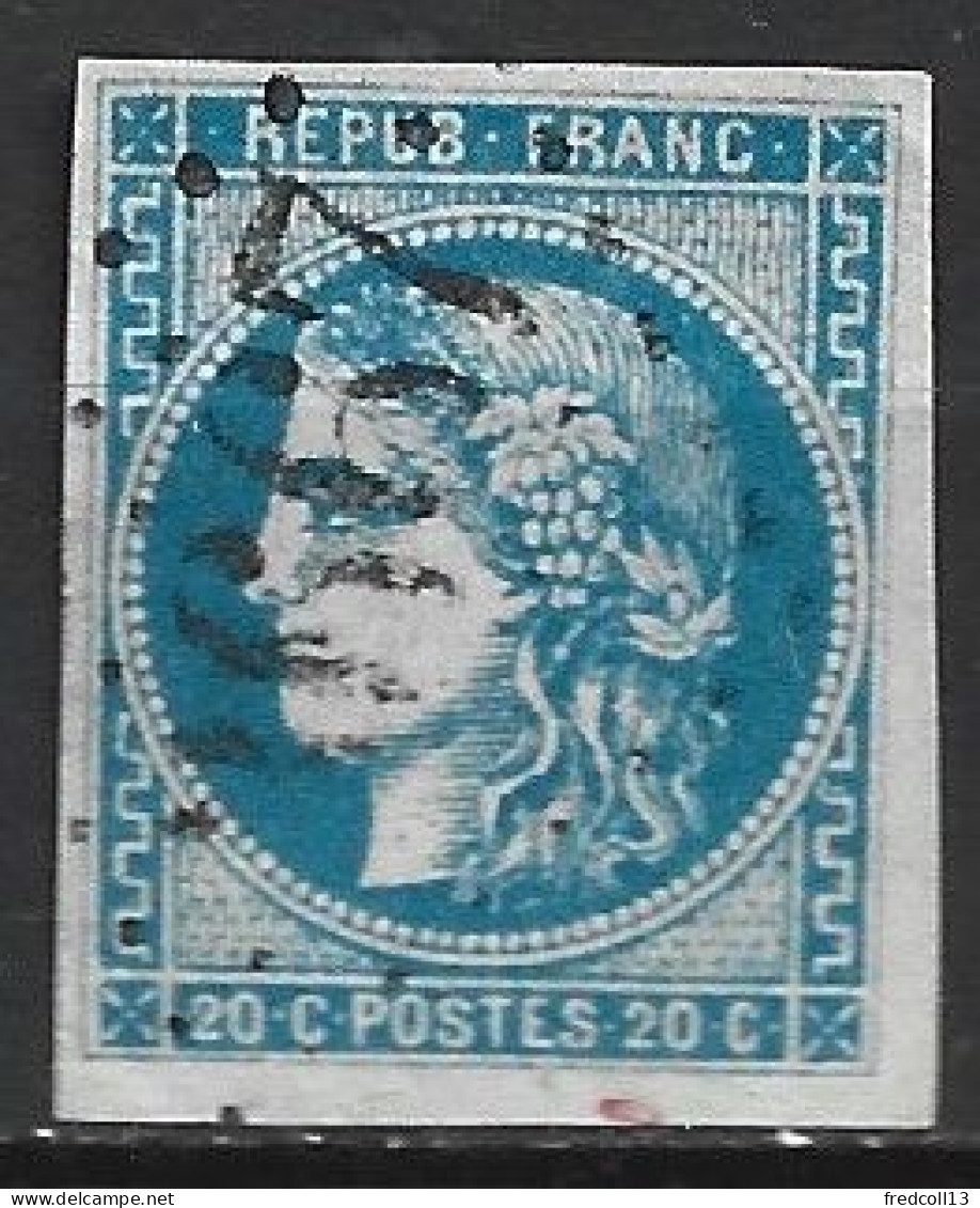 FRANCE 46B Oblitéré Côte 25 € - 1870 Emission De Bordeaux