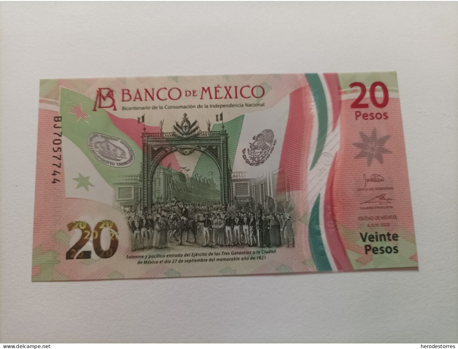 Billete De México 20 Pesos Del Año 2021, UNC - Mexique