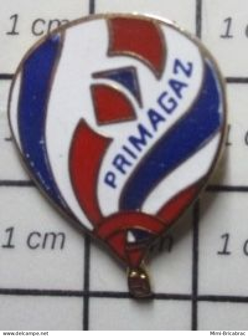 511A Pin's Pins / Beau Et Rare / MONTGOLFIERES / BALLON LIBRE TRICOLORE PRIMAGAZ - Mongolfiere