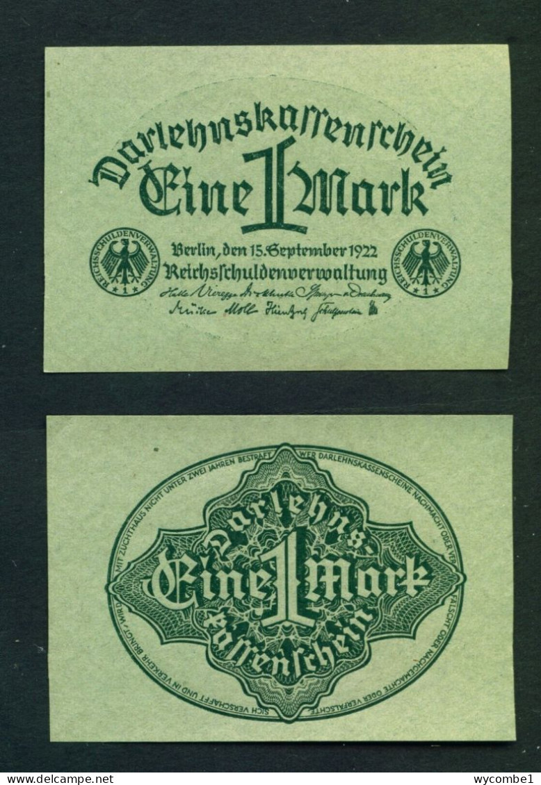 GERMANY - 1922 1 Mark AUNC/UNC Banknote - 1 Mark