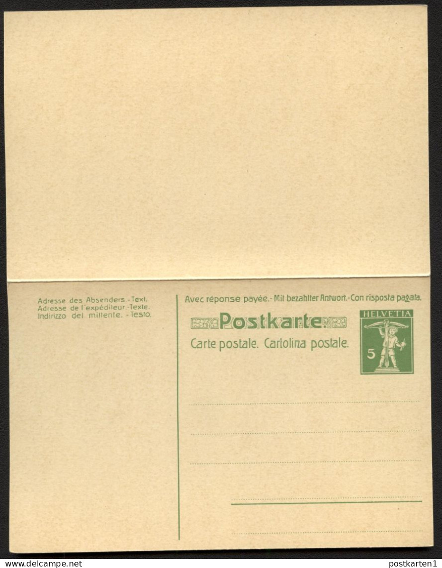 Postkarte Mit Antwort P37 Postfrisch Feinst 1909 Kat.6,00€ - Entiers Postaux