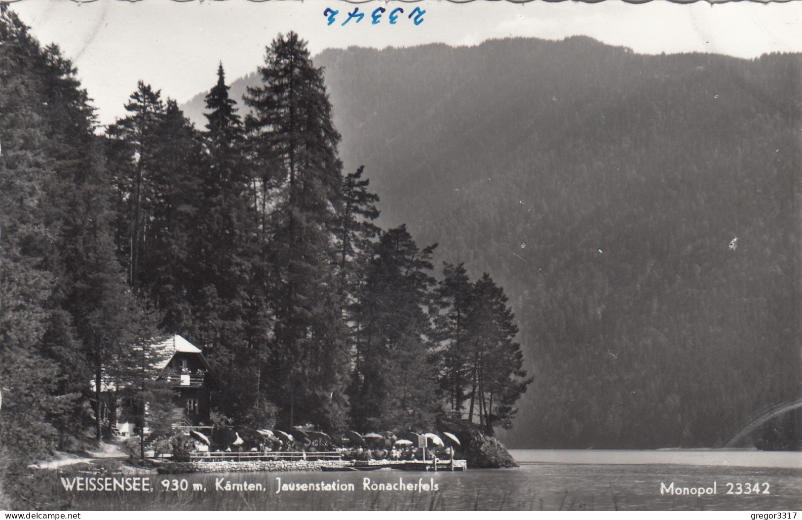 E2525) WEISSENSEE 930m - Kärnten - Jausenstation RONACHERFELS - Alte FOTO AK - Weissensee