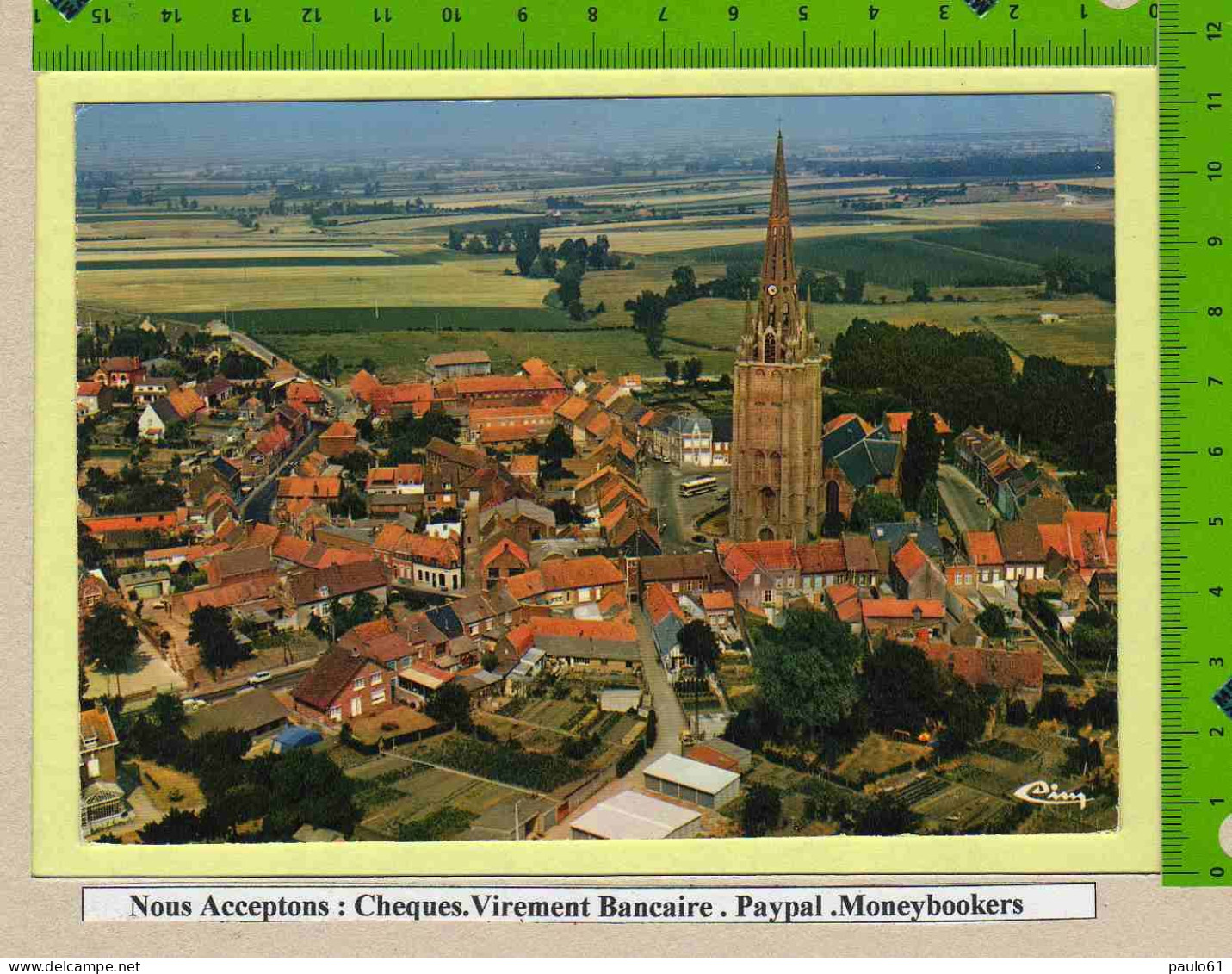 STEENVOORDE Vue Aerienne Generale De La Ville Autour De L'Eglise - Steenvoorde