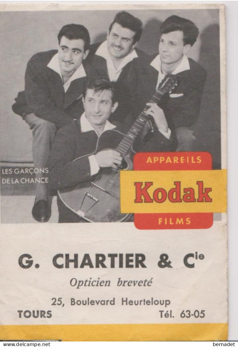 TOURS . ESVRES .THOUARS .. 3 POCHETTES PHOTOS . G. CHARTIER . GILLET.   J.BARATHON  . GROUPE LES GARÇONS DE LA CHANCE - Materiaal & Toebehoren