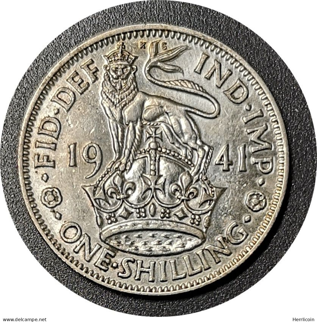 Monnaie Royaume Uni - 1941 - 1 Shilling George VI Cimier De L'Angleterre, Avec "IND:IMP", Argent - I. 1 Shilling