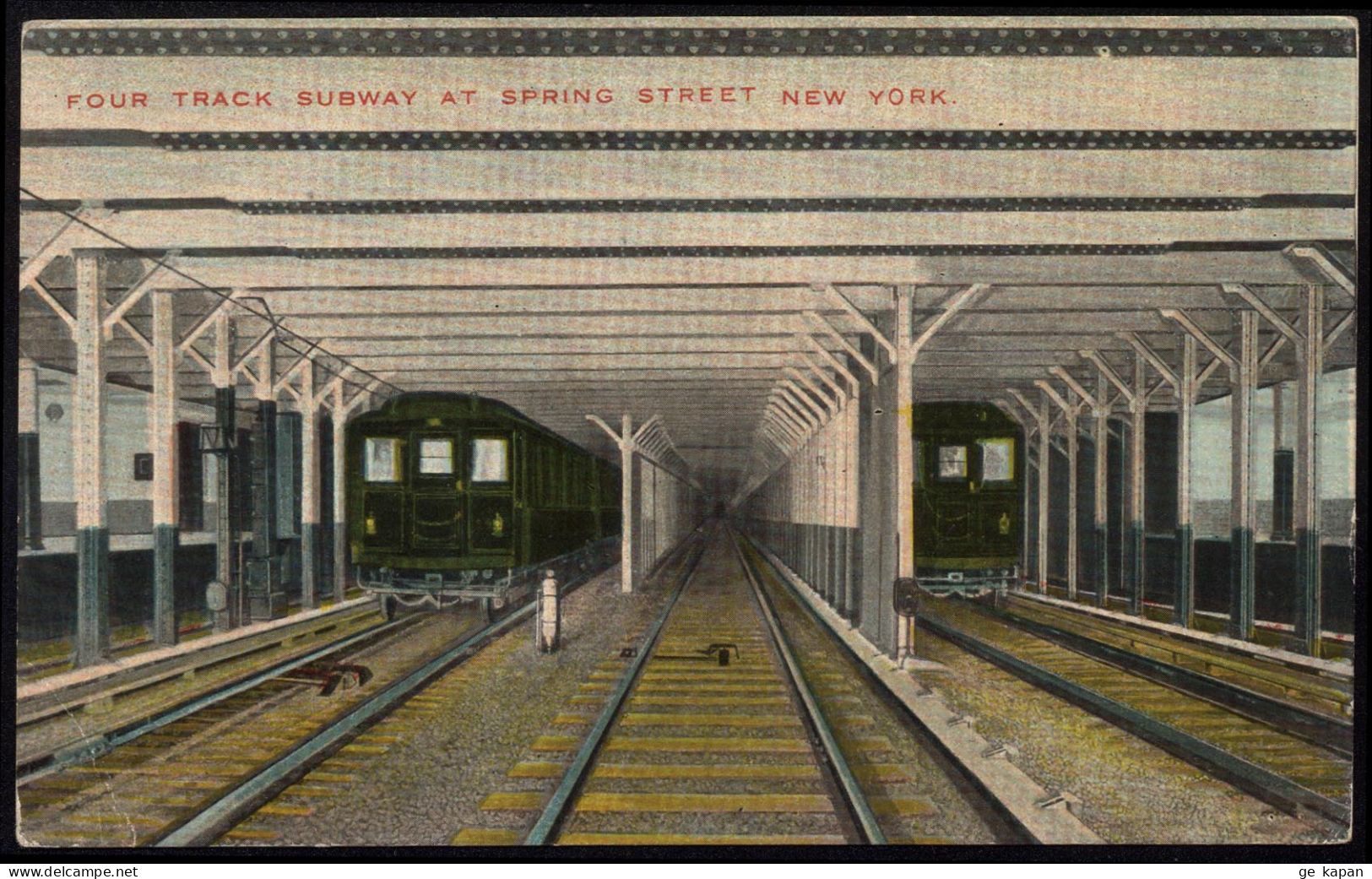 UNITED STATES NEW YORK Four Track Subway At Spring Street - Transport