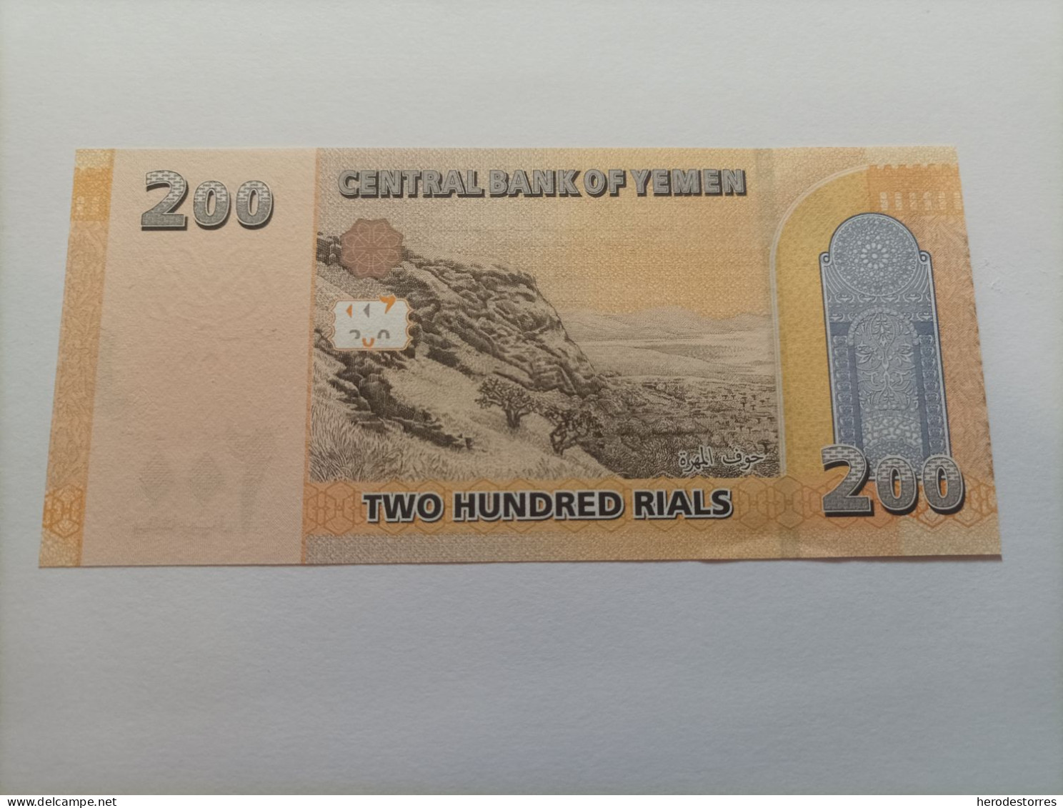 Billete De Yemen, 200 Rials, Serie A, Año 2018, UNC - Yemen