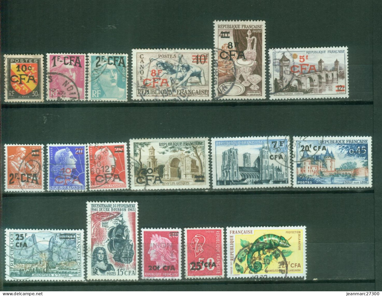 FC REU05 Réunion YT N° 281 289 290 314 315 324 331 337 338 340 347 352 364 365 385 393 399 Oblitérés - Used Stamps