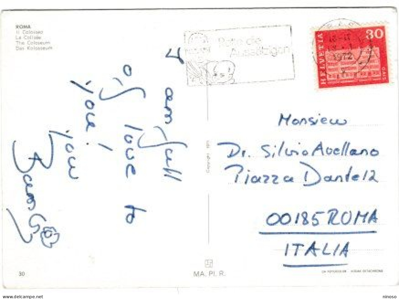 ITALY ITALIA ITALIEN CARTOLINA VIAGGIATA NEL 1972 -  ROMA   IL  COLOSSEO - Colisée