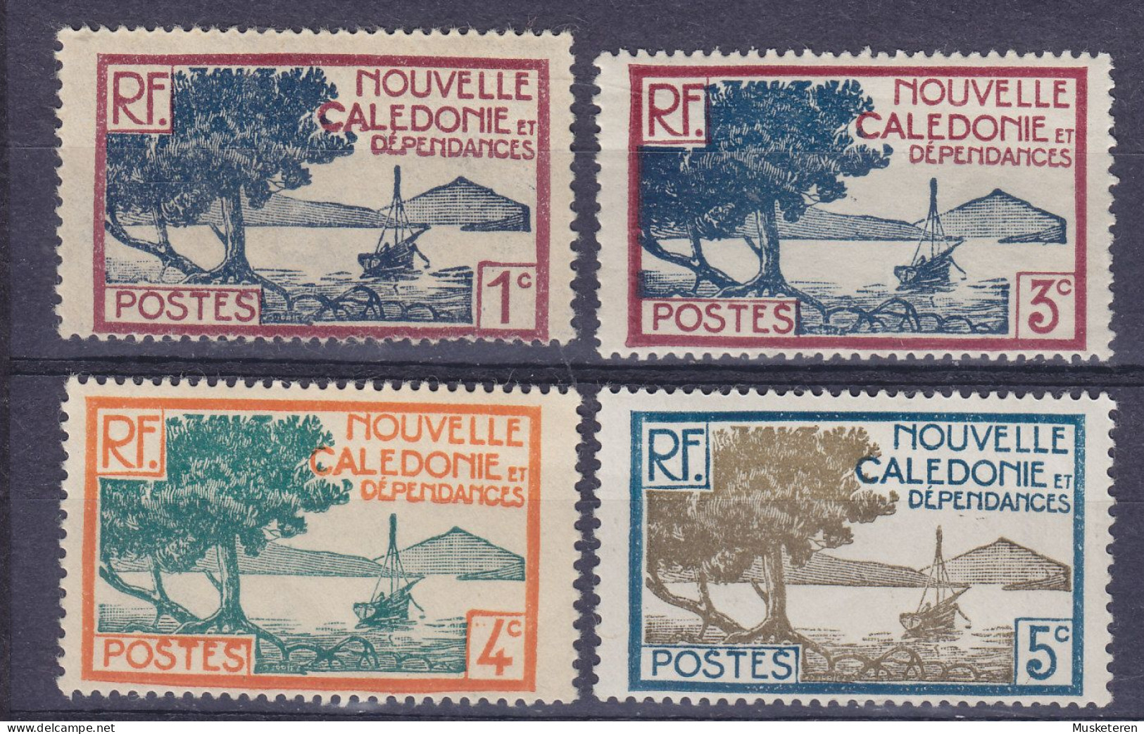 New Caledonia Nouvelle Caledonie 1928/1940 Mi. 136, 138-39, 222 Bucht An Der Pointe Des Palétuviers, MH* - Neufs