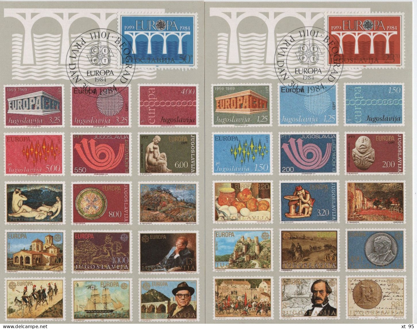 Yougoslavie - N°1925 à 1926 - Europa 1984 - Carte Maximum - Maximum Cards