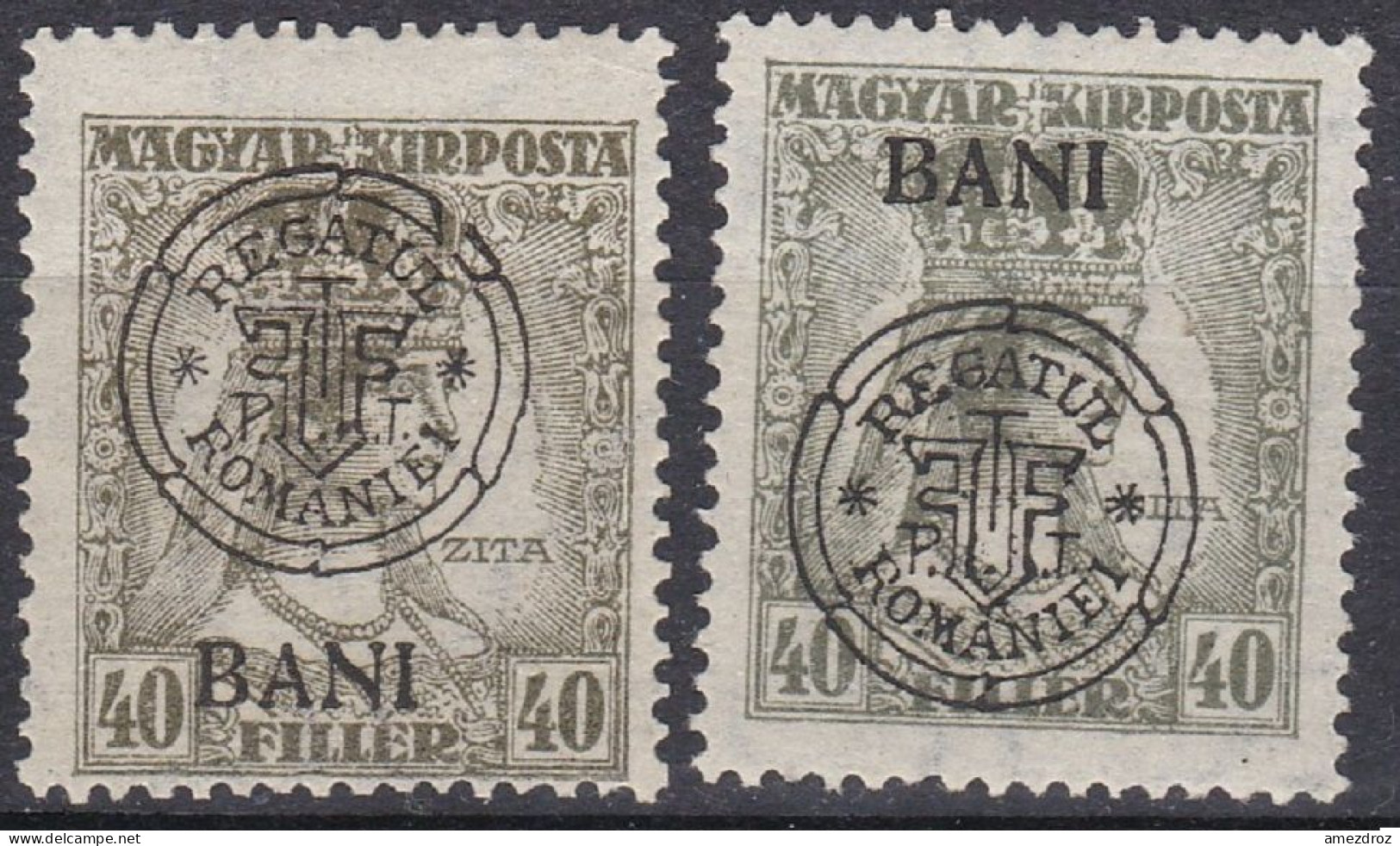 Transylvanie Cluj Kolozsvar 1919 N° 35-35a * Reine Zita    (J20) - Transilvania