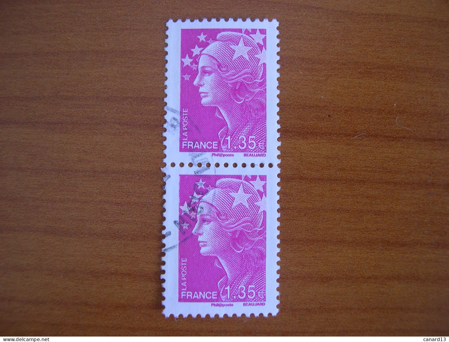 France Obl   Marianne N° 4345 Paire Cachet Rond Noir - 2008-2013 Marianne Of Beaujard