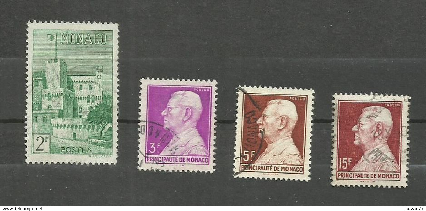 Monaco N°277, 282, 303, 305B Cote 5.05€ - Used Stamps