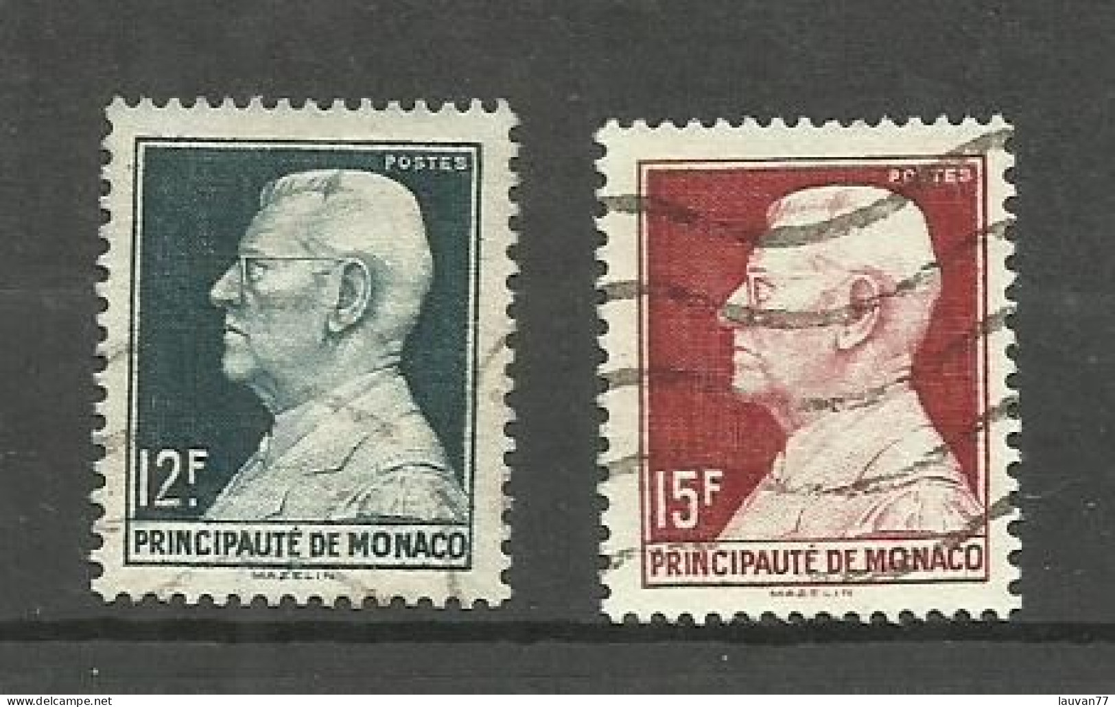 Monaco N°305A, 305B Cote 11.40€ - Used Stamps