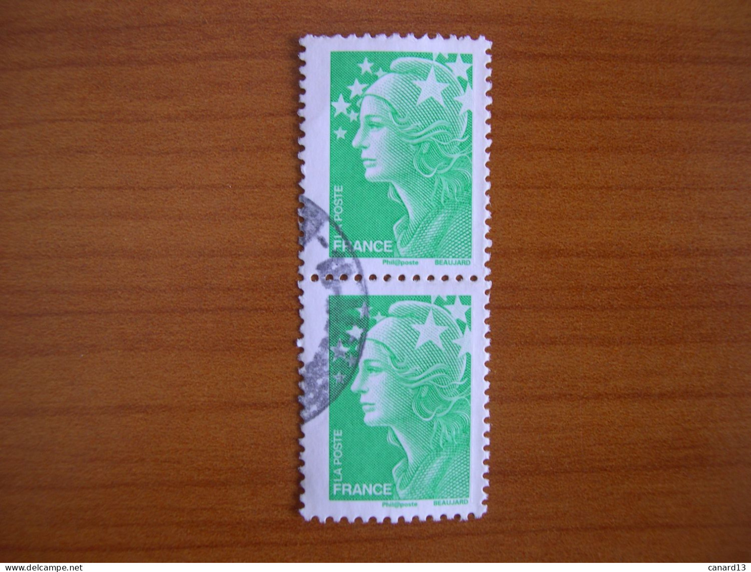 France Obl   Marianne N° 4229 Cachet Rond Noir Paire - 2008-2013 Marianne Of Beaujard